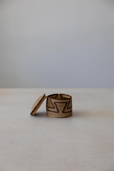 Lidded Papago Basket