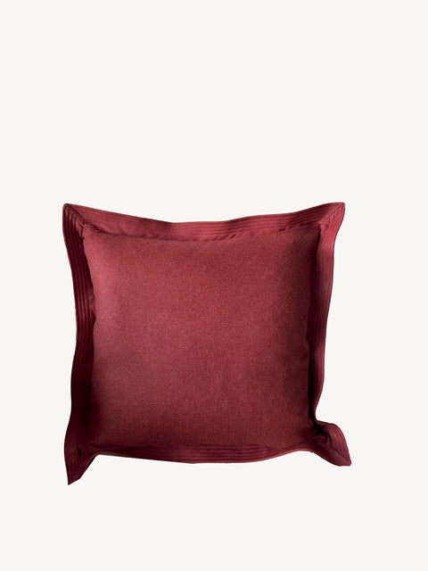 Cashmere & Wool Pillows with Quilted Leather Flange