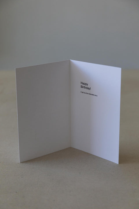 Minimalist Birthday Card