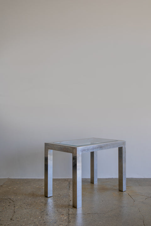 Aluminum and Glass Parsons Table