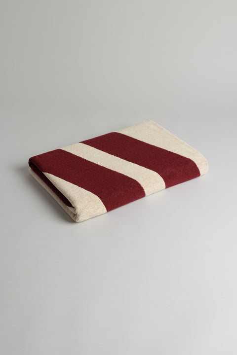 Erin Pool Towel, Maroon & Butter