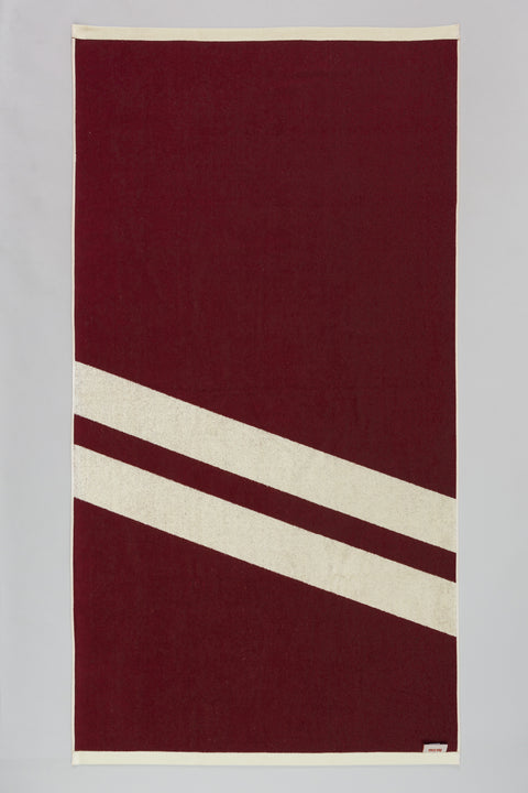 Erin Pool Towel, Maroon & Butter