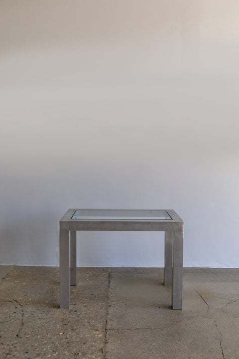 Aluminum and Glass Parsons Table