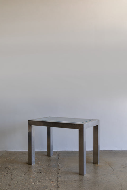 Aluminum and Glass Parsons Table
