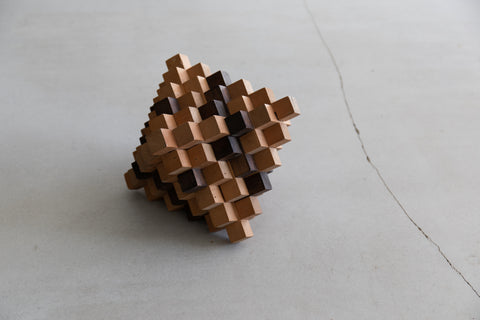 Sculptural Double Pyramid Puzzle, France ca. 1950